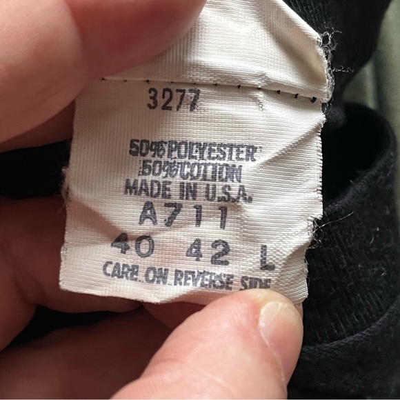 Vintage Six Flags Over Texas Black and Silver Glitter Tee Medium - Picture 7 of 8